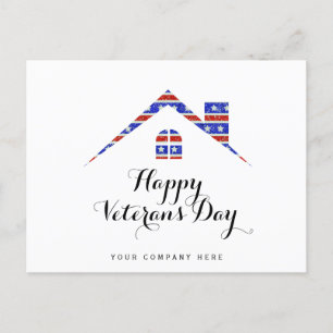 Postale Carte de maison pour la Journée des vétérans 