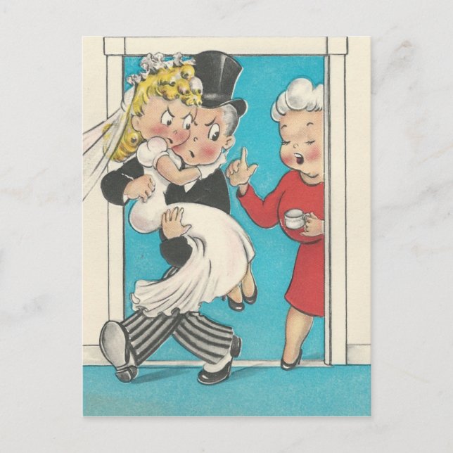 Postale Carte de mariage amusante (Devant)