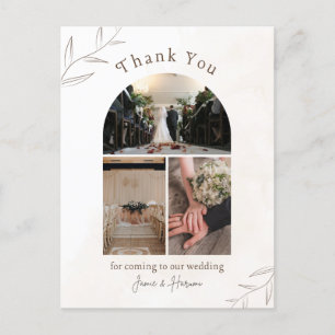 Postale Carte de Mariage blanc Merci ivoire