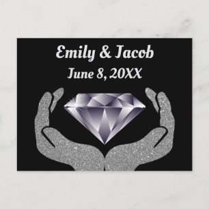Postale Carte de mariage Diamond Hands