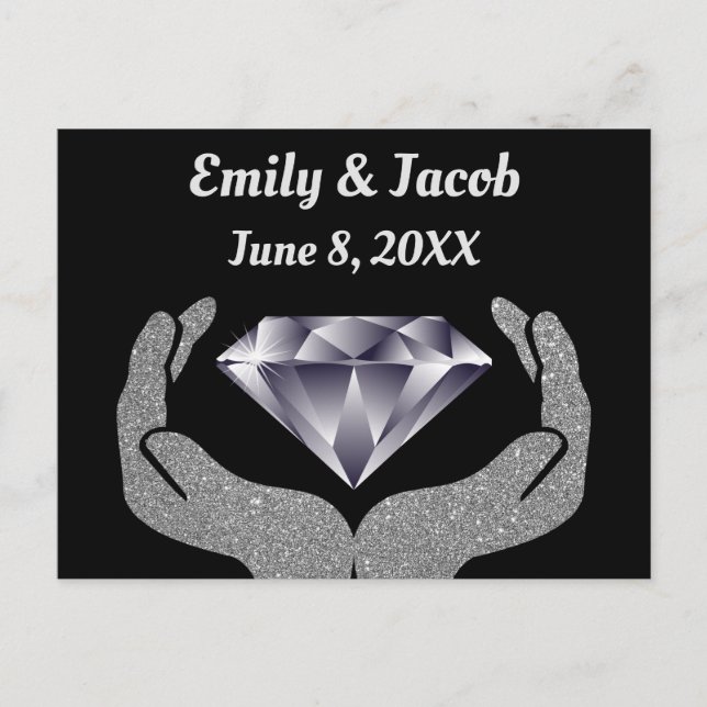 Postale Carte de mariage Diamond Hands (Devant)