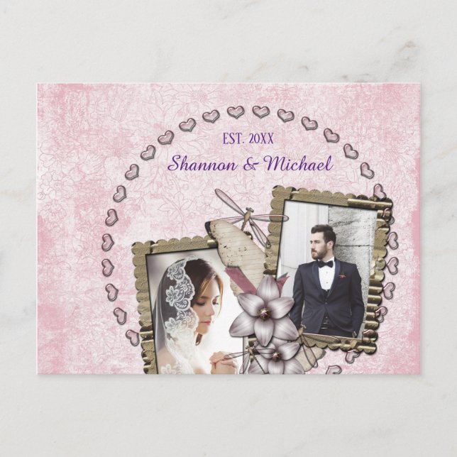 Postale Carte de mariage personnalisée - FACILE ! (Devant)