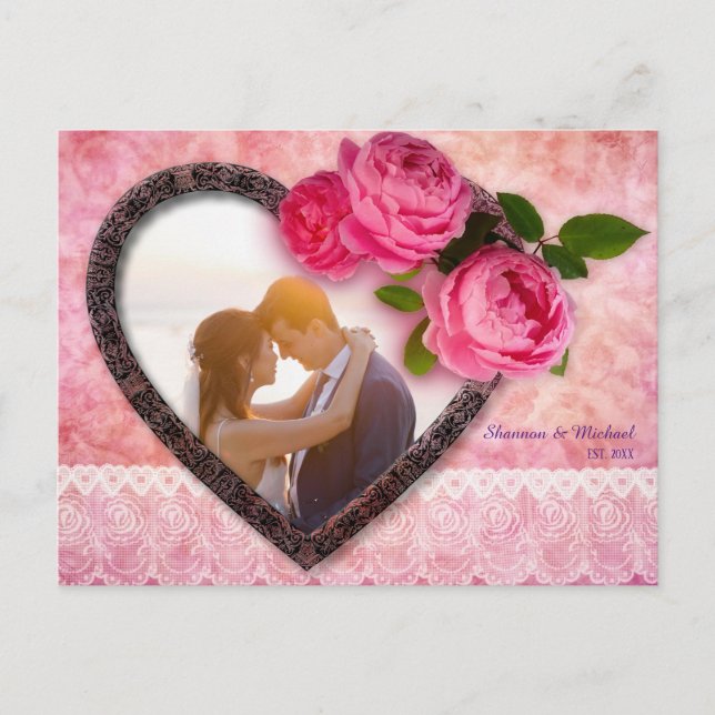 Postale Carte de mariage personnalisée - FACILE ! (Devant)