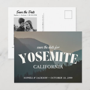 Postale Carte de Mariage Yosemite à Sauvegarder Rétro