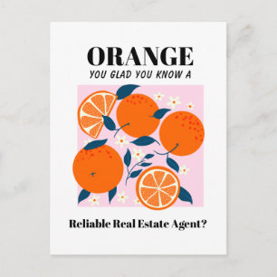Postale Carte de marketing de courtier immobilier drôle or