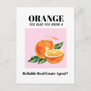 Postale Carte de marketing de courtier immobilier drôle or