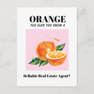Postale Carte de marketing de courtier immobilier drôle or