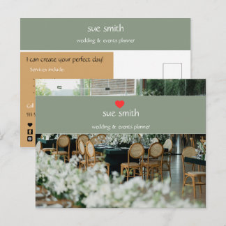 Postale Carte de marketing simple pour organisateur d'évén