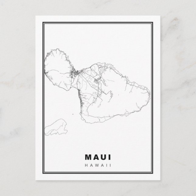 Postale Carte de Maui (Devant)
