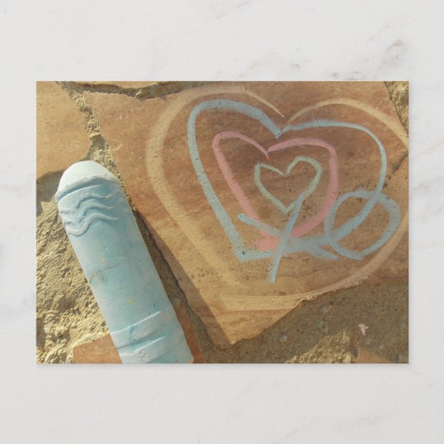 Postale Carte de message Love Chalk (Devant)