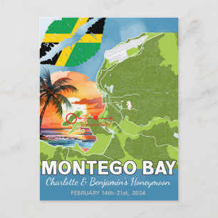 Postale Carte de Montego Bay Jamaïque lune de miel romanti
