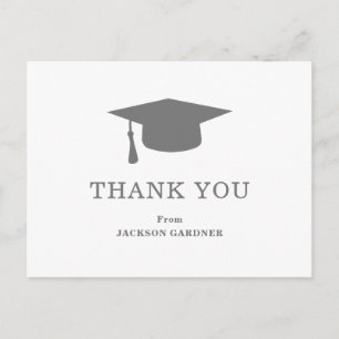 Postale Carte de mortier gris simple Graduation moderne