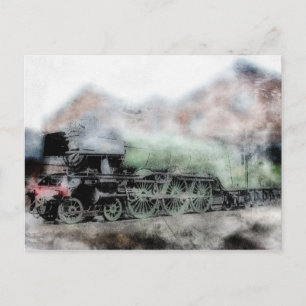 Postale Carte de moteur à vapeur Vintage Scotsman