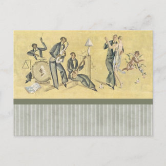 Postale Carte de musique déco