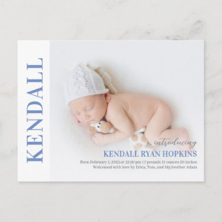Postale Carte de naissance moderne pour bébé