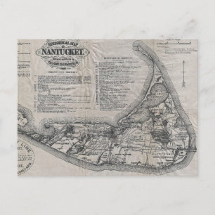 Postale Carte de Nantucket vintage