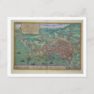 Postale Carte de Naples, de Civitates Orbis Terrarum par