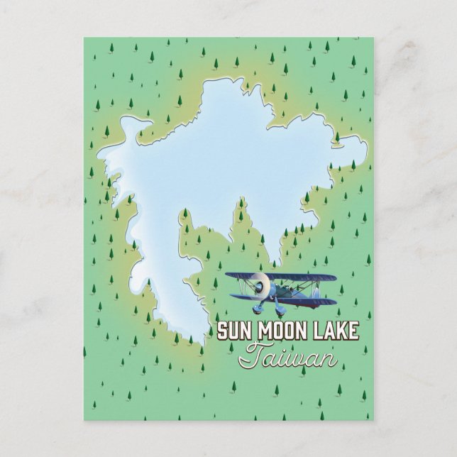 Postale Carte de navigation du lac Sun Moon Taiwan (Devant)