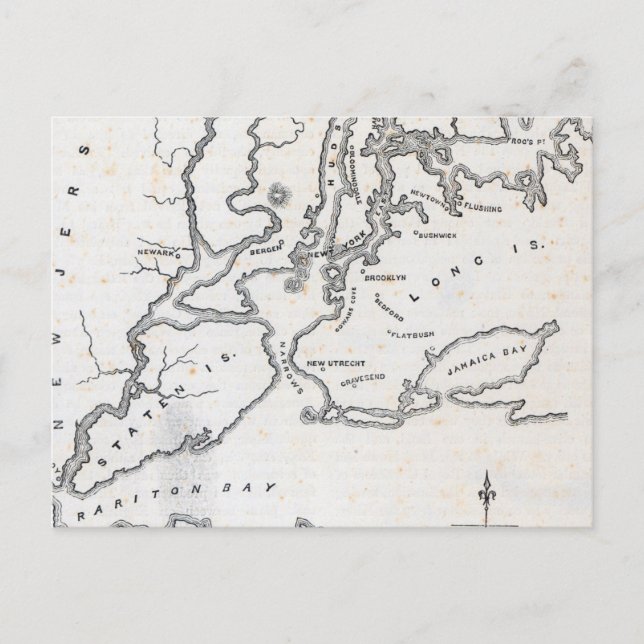 Postale Carte de New York et ses environs (Devant)