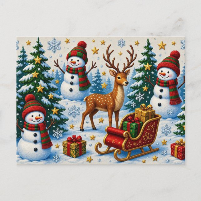 Postale Carte de Noël (Devant)
