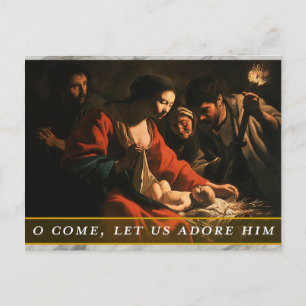 Postale Carte de Noël à thème religieux
