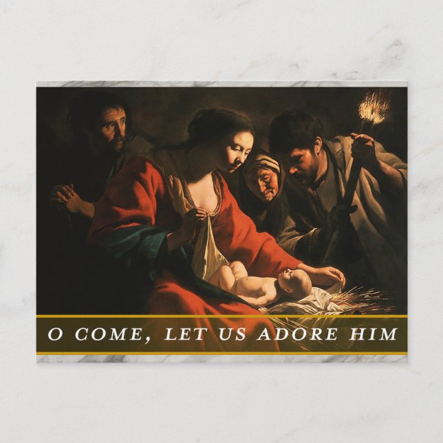 Postale Carte de Noël à thème religieux (Devant)