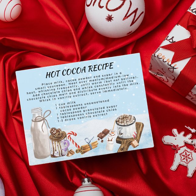 Postale Carte de Noël au chocolat au cacao chaud (Créateur téléchargé)