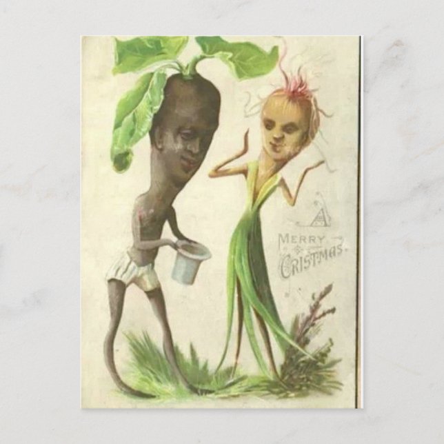 Postale Carte de Noël avec Onion People (Devant)