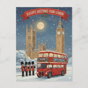 Postale Carte de Noël avec salutations de Londres