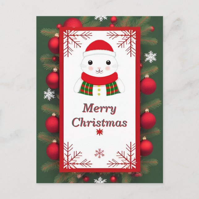 Postale Carte de Noël charmante (Devant)