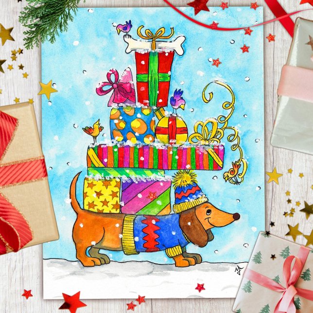 Postale Carte de Noël Chien Mignon (Créateur téléchargé)