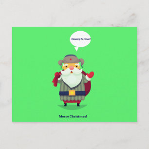 Postale Carte de Noël Cowboy