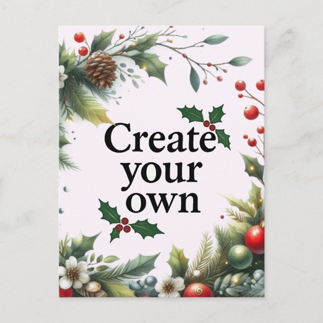Postale Carte de Noël "Créez la vôtre"  (Devant)