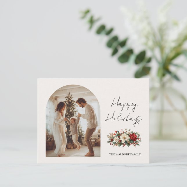 Postale Carte de Noël de Famille | Carte de Vœux Personnal (Debout devant)