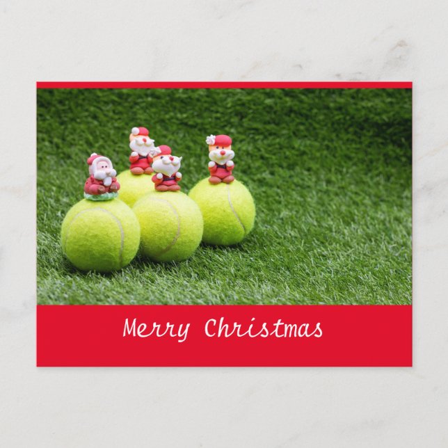 Postale Carte de Noël de tennis (Devant)