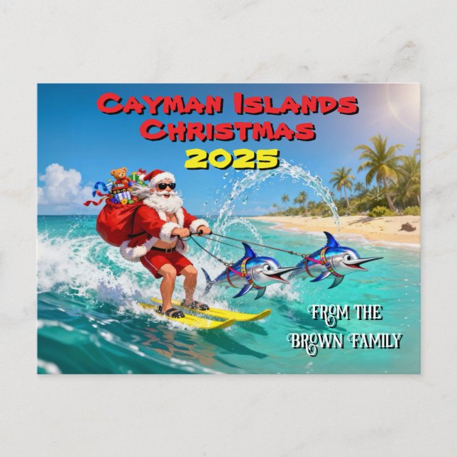 Postale Carte de Noël des îles Caïmans (Devant)