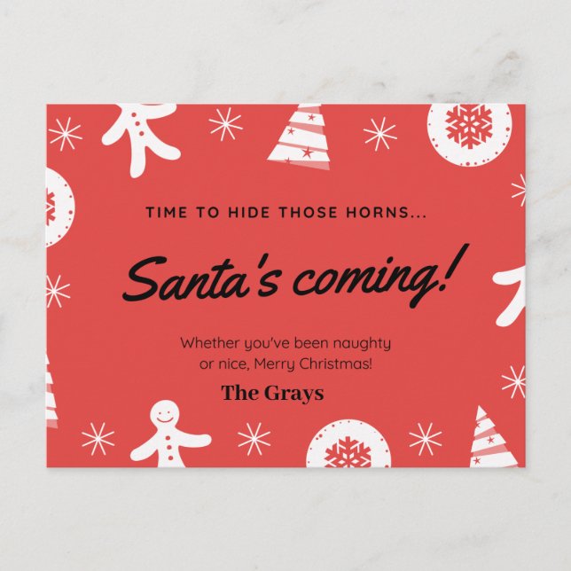 Postale Carte de Noël drôle humoristique (Devant)