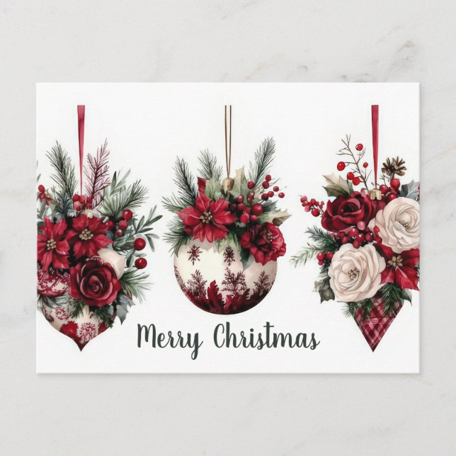 Postale Carte de Noël festive et élégante (Devant)
