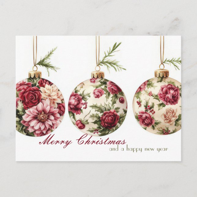 Postale Carte de Noël festive et élégante (Devant)