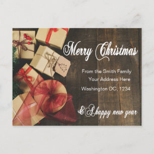 Postale Carte de Noël Joyeux Personnalisée Amis de la fami