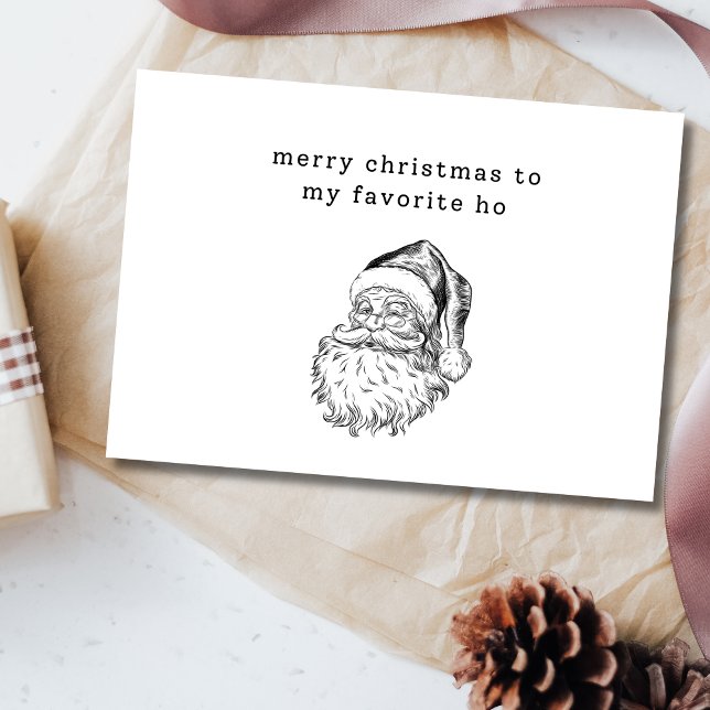 Postale Carte de Noël la plus drôle préférée du Père Noël  (Créateur téléchargé)