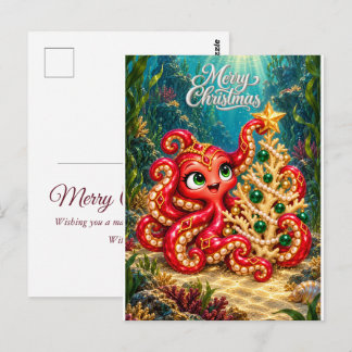 Postale Carte de Noël – L'arbre de corail enchanté d'Eva