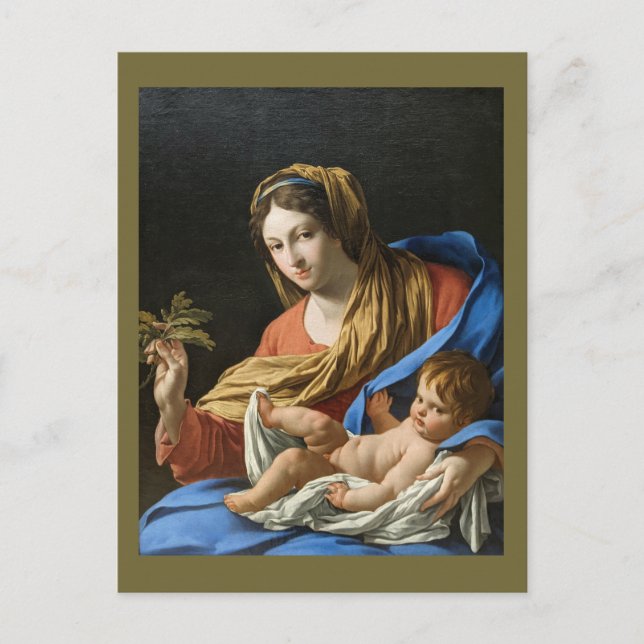 Postale Carte de Noël Madonna et Enfant (Devant)