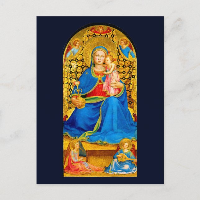 Postale Carte de Noël Madonna et Enfant (Devant)
