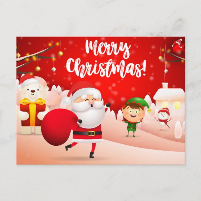 Postale Carte de Noël mignonne (Devant)