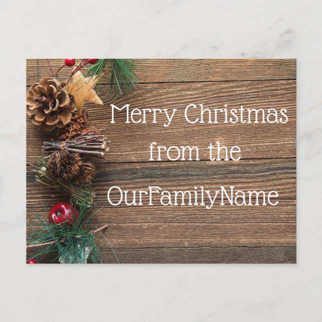 Postale Carte de Noël personnalisable avec motif de grain  (Devant)