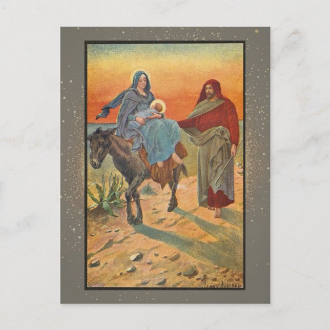 Postale Carte de Noël religieuse vintage (Devant)
