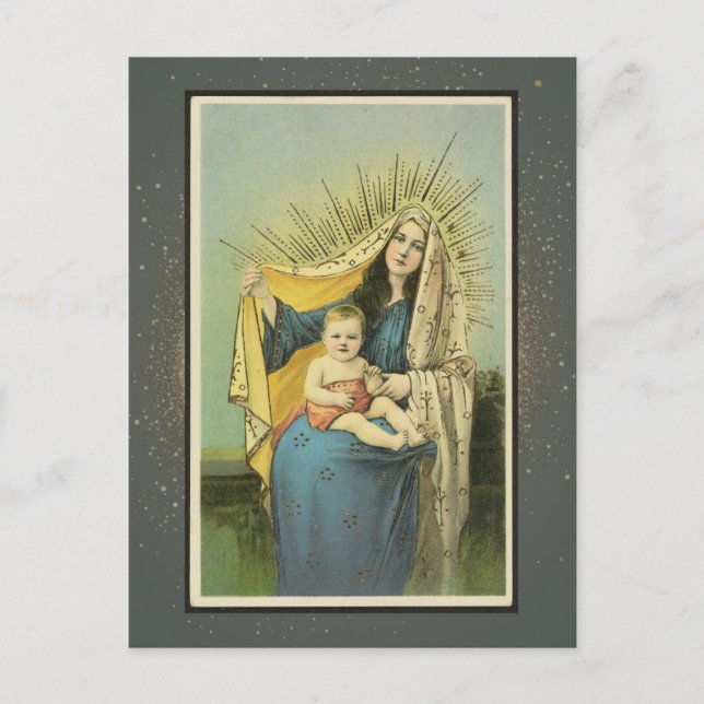 Postale Carte de Noël religieuse vintage (Devant)