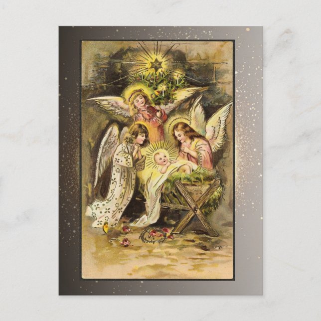 Postale Carte de Noël religieuse vintage (Devant)