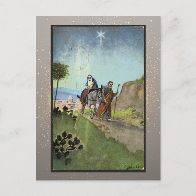Postale Carte de Noël religieuse vintage (Devant)